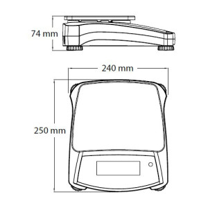 Waga Navigator NVT OHAUS  wymiary