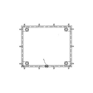Rama do zabudowy wagi w posadzce do KPZ 2B 600 x 600 
