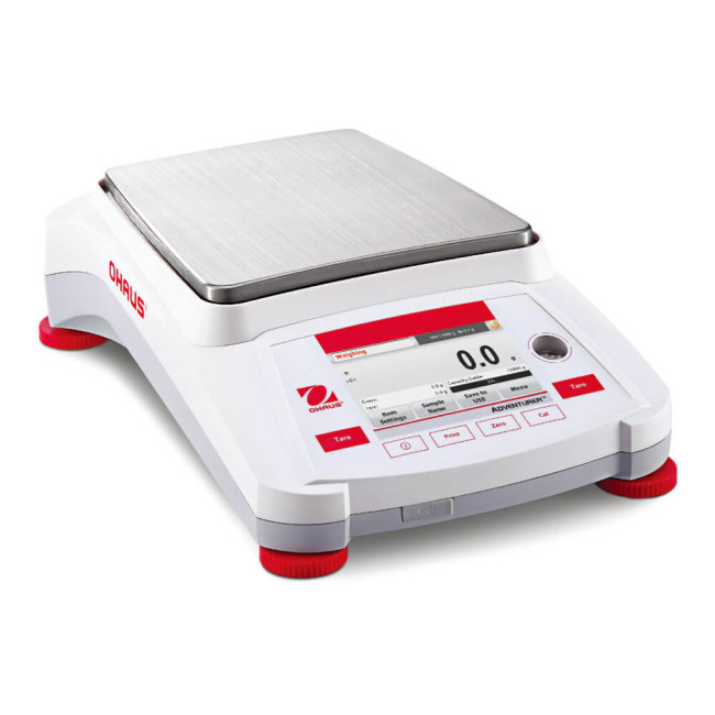OHAUS AX Adventurer AX8201/E, 8200g, 0,1g - waga precyzyjna z dotykowym wyświetlaczem, bez kalibracji wewn Zdjęcie - 1