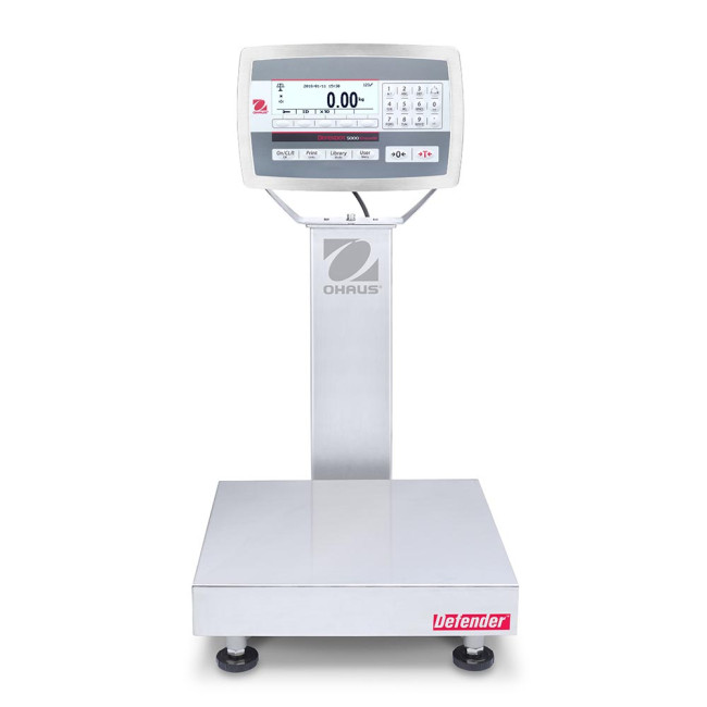 OHAUS Defender 5000 D52XW6WQDR6-EU, 3/6kg, 0,2/0,5g, 305x305mm - waga nierdzewna dwuzakresowa elektroniczna platformowa wodoodporna, bez legalizacji  Zdjęcie - 1