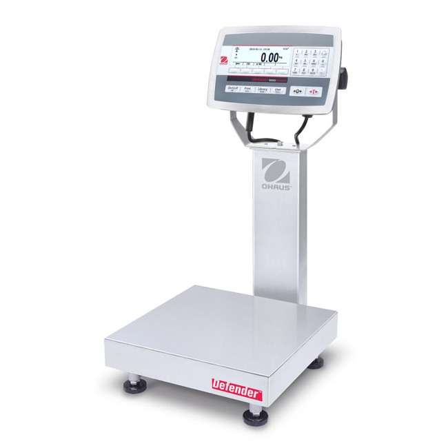 OHAUS Defender 5000 D52XW6WQDR6-EU, 3/6kg, 0,2/0,5g, 305x305mm - waga nierdzewna dwuzakresowa elektroniczna platformowa wodoodporna, bez legalizacji  Zdjęcie - 1
