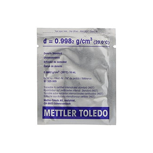 Mettler Toledo Standardy gęstości - woda, 10 szt 51325005 Zdjęcie - 1