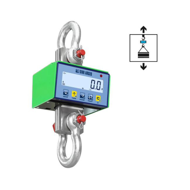 Dini Argeo MCWNT9-3 3000 / 6000 / 9000 kg, d=1/2/3 kg - waga hakowa wisząca / zawieszana elektroniczna Zdjęcie - 1