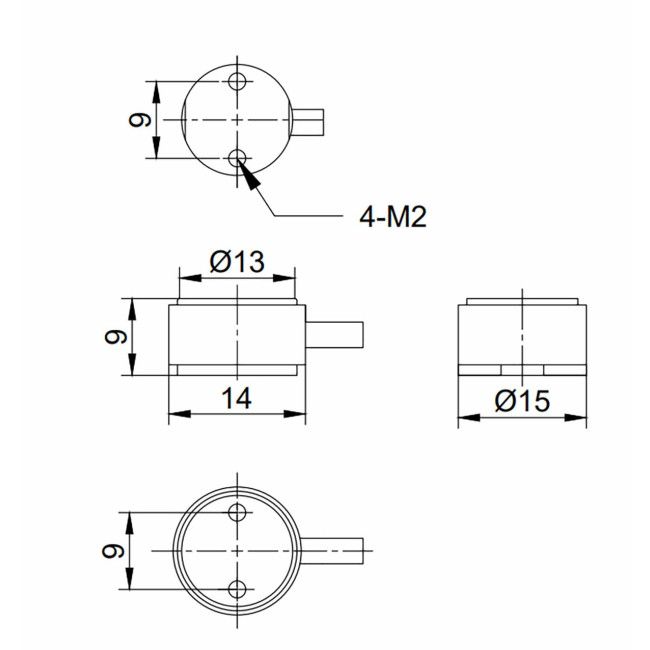 Dynamometr elektroniczny puszkowy 100 N/10 kg; 2g - z czujnikiem zewnętrznym SP100/33 Zdjęcie - 1