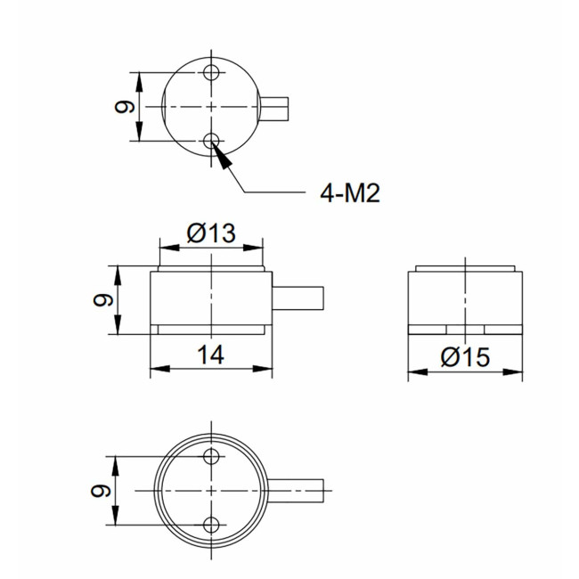 Dynamometr elektroniczny puszkowy 5 N/5 kg; 1g - z czujnikiem zewnętrznym SP5/33 Zdjęcie - 1