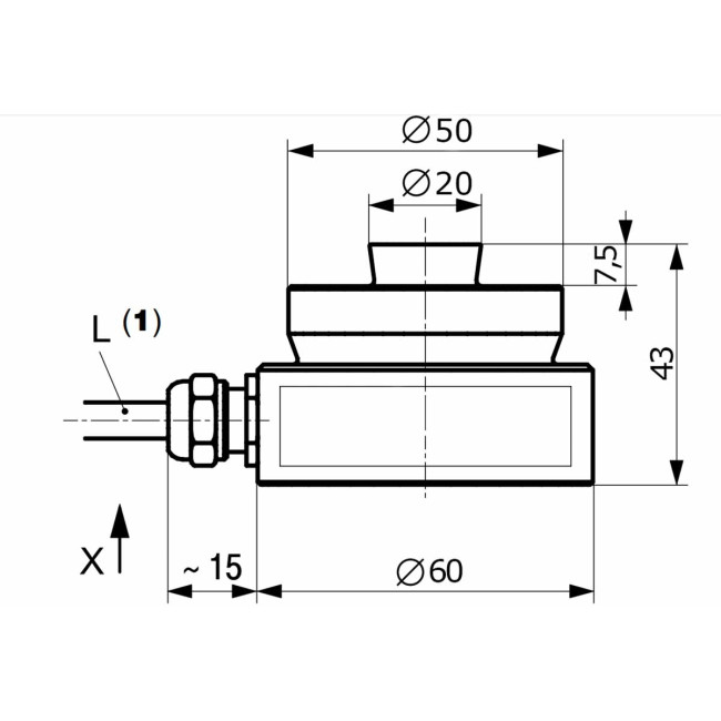 Dynamometr elektroniczny puszkowy 10 kN/1000 kg; 500g - z czujnikiem zewnętrznym SP10k/33 Zdjęcie - 1