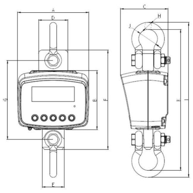 Elektroniczna waga hakowa KERN HFD