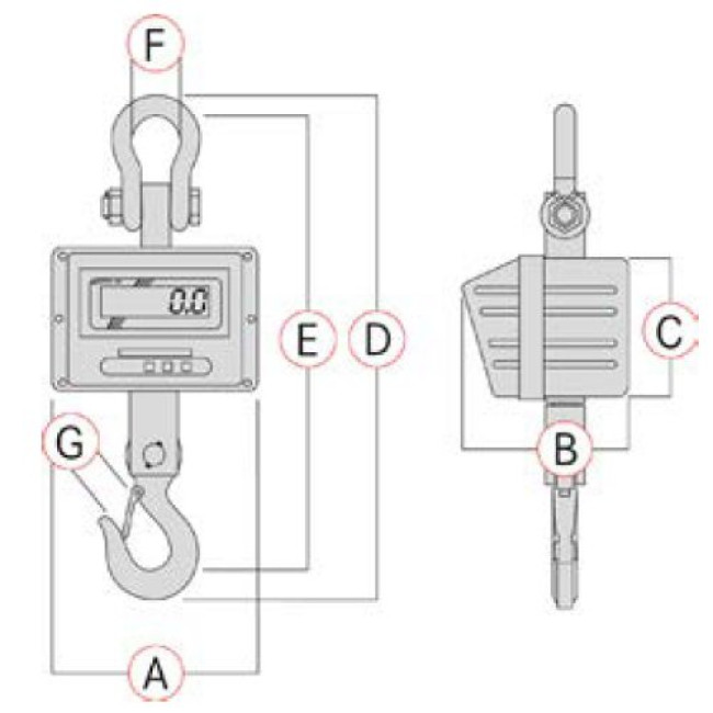 Elektroniczna waga hakowa KERN HFM 1000kg 