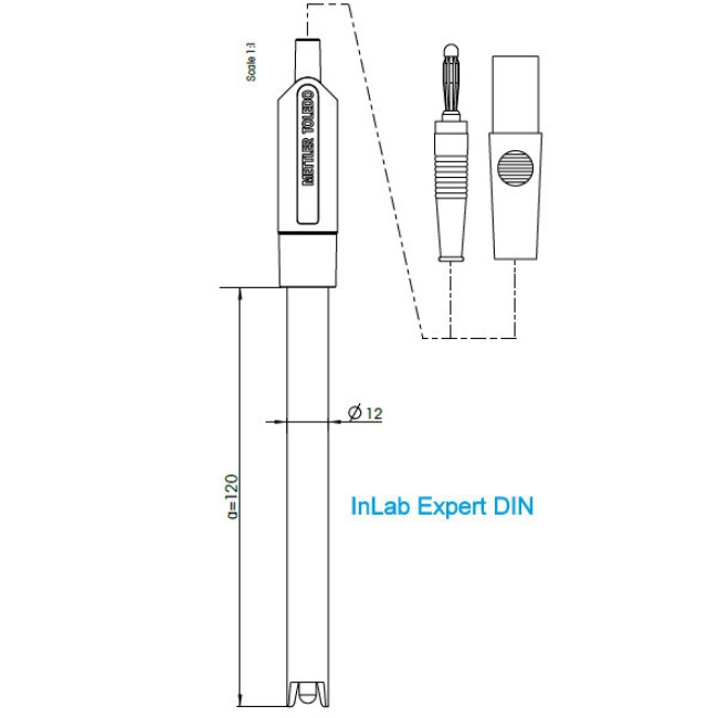 Mettler Toledo elektroda InLab Expert DIN 51343103 Zdjęcie - 1