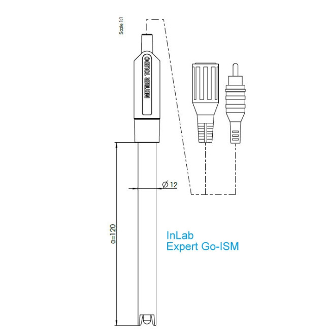 Mettler Toledo elektroda InLab Expert Go-10m-ISM 51344104 do pracy w terenie Zdjęcie - 1