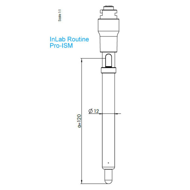 elektroda InLab Routine Pro-ISM - wymiary