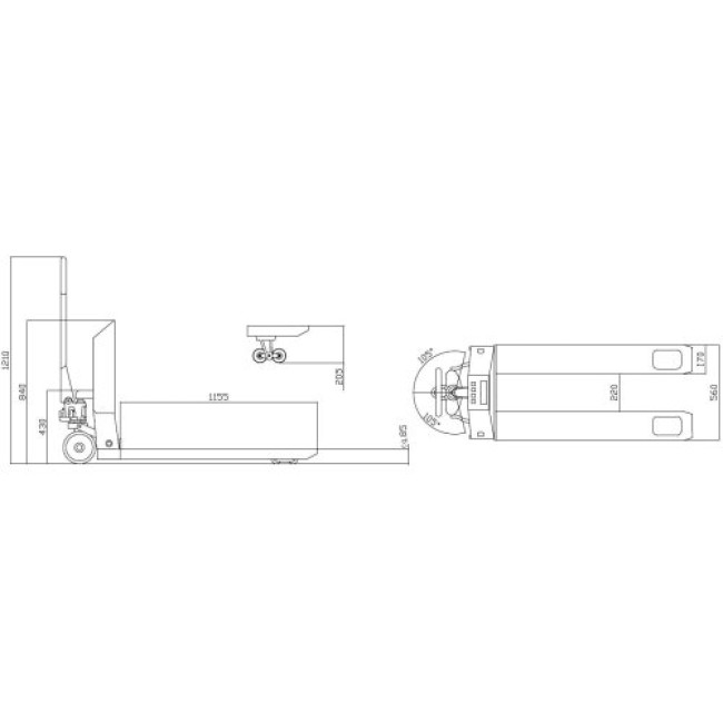 Wózek z wagą KPZ 71-7E 600kg
