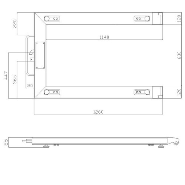 Lakierowana waga paletowa KPZ 1E 6000kg KPZ