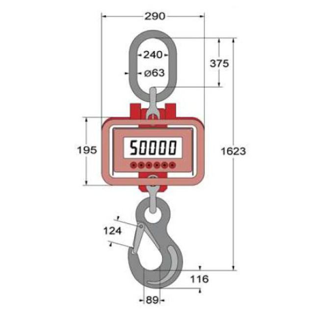 Waga hakowa / suwnicowa LD 50t  EHP 50000kg