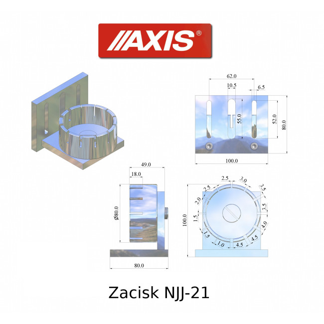 AXIS - uchwyt bębnowy  NJJ-21