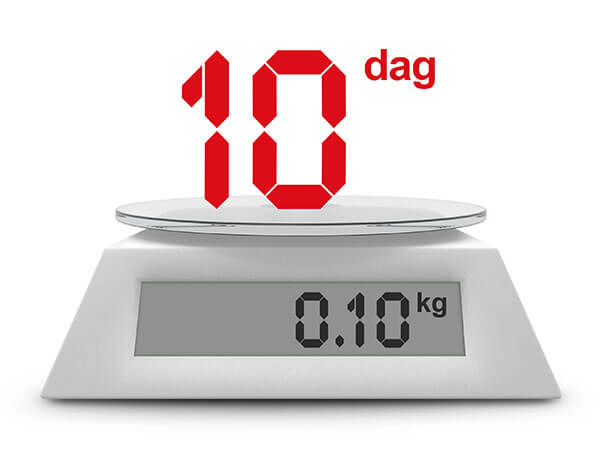 0,1 kilo ile to dag?