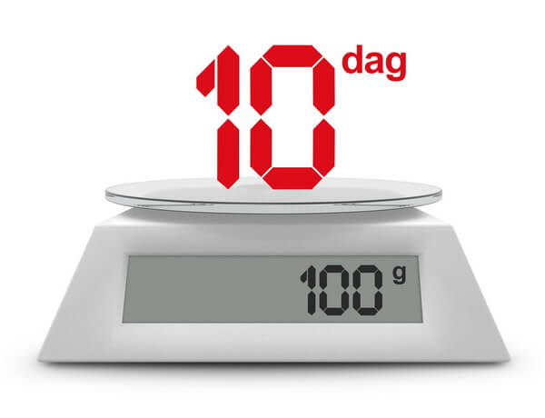 10 dag ile to gram