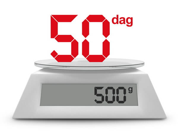 50 dag ile to gram