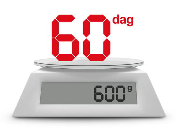 60 dag ile to gram